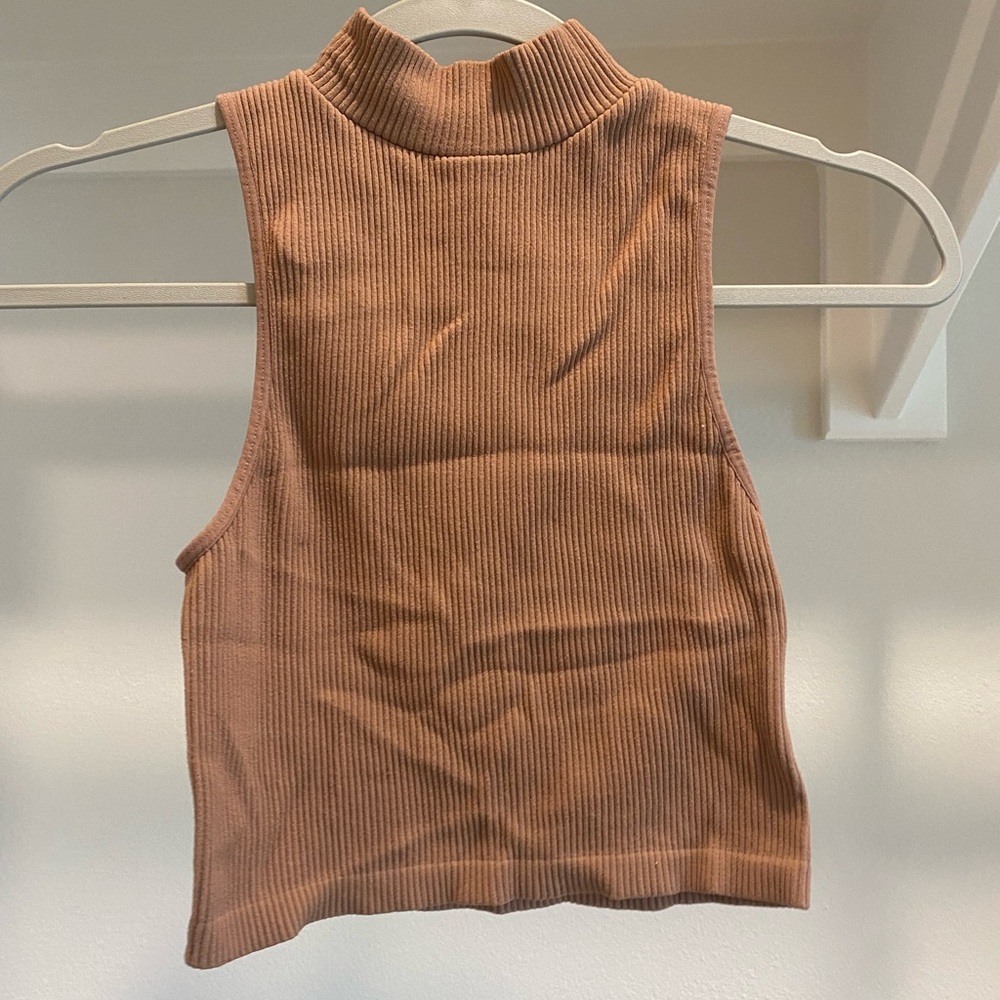 Zara Pink Mock Neck Tank Top Size XS/S